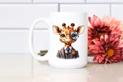 Funny Cute Giraffe Smiling Wearing a Suit and a Retro One Product Image 2