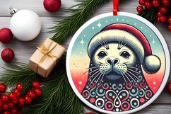 Round Christmas Ornament Sublimation|Clipart Product Image 2