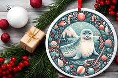 Round Christmass Ornament PNG Product Image 2