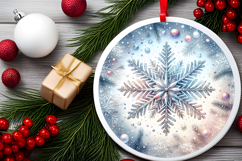 Round Christmass Ornament PNG Product Image 2