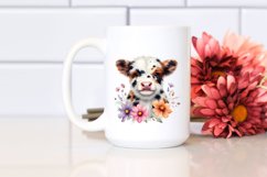 Colorful Baby Highland Cow Clipart Product Image 2
