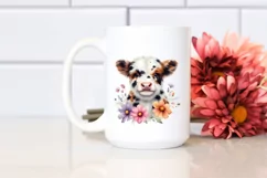 Colorful Baby Highland Cow Clipart Product Image 2