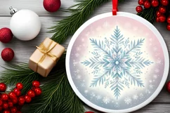 Round Christmas Ornament Sublimation|Clipart Product Image 2