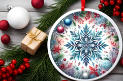 Round Christmass Ornament PNG Product Image 2