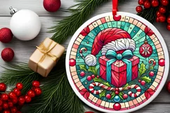 Round Christmas Ornament Sublimation|Clipart Product Image 1