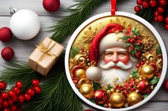 Round Christmas Ornament Sublimation|Clipart Product Image 2