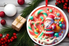 Round Christmas Ornament Sublimation|Clipart Product Image 2