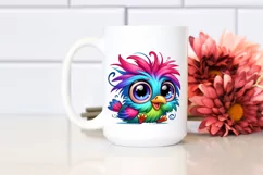 Colorful Crazy Baby Hummingbird Clipart Product Image 2
