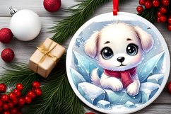 Round Christmas Ornament Sublimation|Clipart Product Image 2