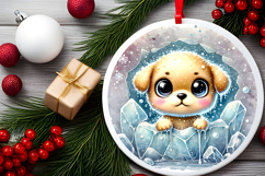 Round Christmass Ornament PNG Product Image 2