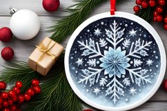Round Christmas Ornament Sublimation|Clipart Product Image 2