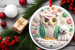 Round Christmas Ornament Sublimation|Clipart Product Image 2