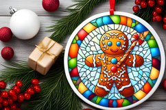 Round Christmass Ornament PNG Product Image 2