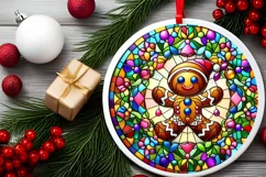 Round Christmas Ornament Sublimation|Clipart Product Image 2