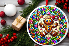 Round Christmass Ornament PNG Product Image 2