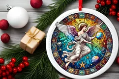 Round Christmas Ornament Sublimation|Clipart Product Image 1