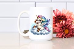 Cute Baby Unicorn Posing as Johnu Bravo | Clipart Product Image 2
