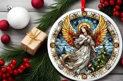 Round Christmas Ornament Sublimation|Clipart Product Image 1