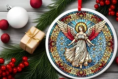 Round Christmas Ornament Sublimation|Clipart Product Image 1