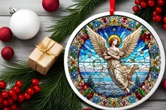 Round Christmas Ornament Sublimation|Clipart Product Image 1