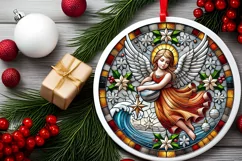 Round Christmas Ornament Sublimation|Clipart Product Image 1