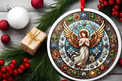 Round Christmas Ornament Sublimation|Clipart Product Image 1