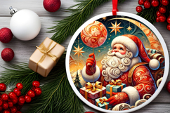 Round Christmass Ornament PNG Product Image 2