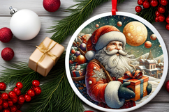 Round Christmass Ornament PNG Product Image 2