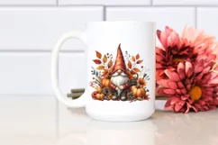 Detailed Watercolor Autumn Gnome, PNG Product Image 2