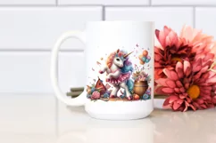 Colorful Baby Unicorn Barn Dance PNG Product Image 2