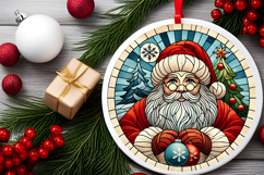 Round Christmass Ornament PNG Product Image 2