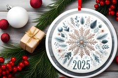 Round Christmas Ornament Sublimation|Clipart Product Image 2