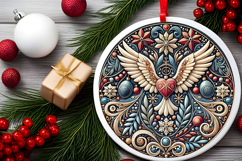 Round Christmass Ornament PNG Product Image 2