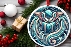 Round Christmass Ornament PNG Product Image 2