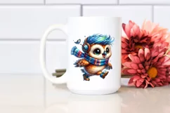 Goofy Baby Owl Running PNG Product Image 2