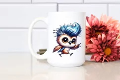 Goofy Baby Owl Running PNG Product Image 2