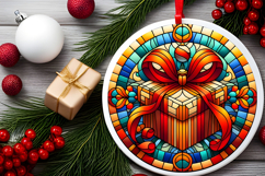 Round Christmass Ornament PNG Product Image 2