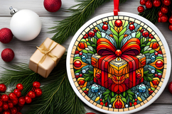 Round Christmass Ornament PNG Product Image 2