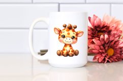 Colorful Brownish Sewed Giraffe | Sublimation | Clipart Product Image 2