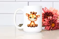 Colorful Brownish Sewed Giraffe | Sublimation | Clipart Product Image 2