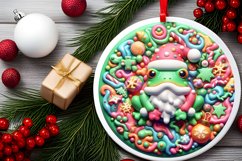 Round Christmas Ornament Sublimation|Clipart Product Image 2