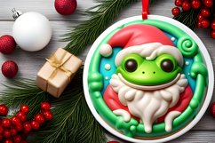 Round Christmas Ornament Sublimation|Clipart Product Image 2