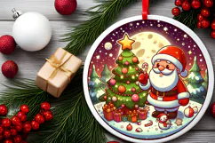 Round Christmass Ornament PNG Product Image 2