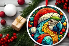 Round Christmas Ornament Sublimation|Clipart Product Image 2