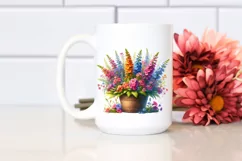 Vibrant Colorful Lobelia | Sublimation | Clipart Product Image 2