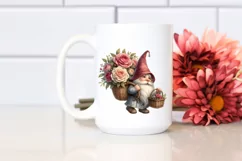 Detailed Gnome Rose Bouquet | Sublimation | Clipart Product Image 2