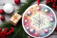 Round Christmas Ornament Sublimation|Clipart Product Image 2