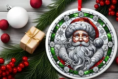 Round Christmas Ornament Sublimation|Clipart Product Image 1