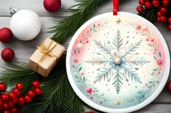 Round Christmas Ornament Sublimation|Clipart Product Image 2