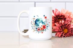Wimsical Moon Flowers | Sublimation | Clipart Product Image 2
